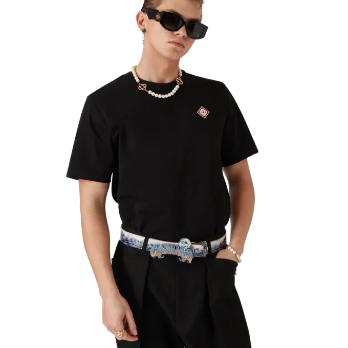 T-shirt met korte mouwen en diamantlogo