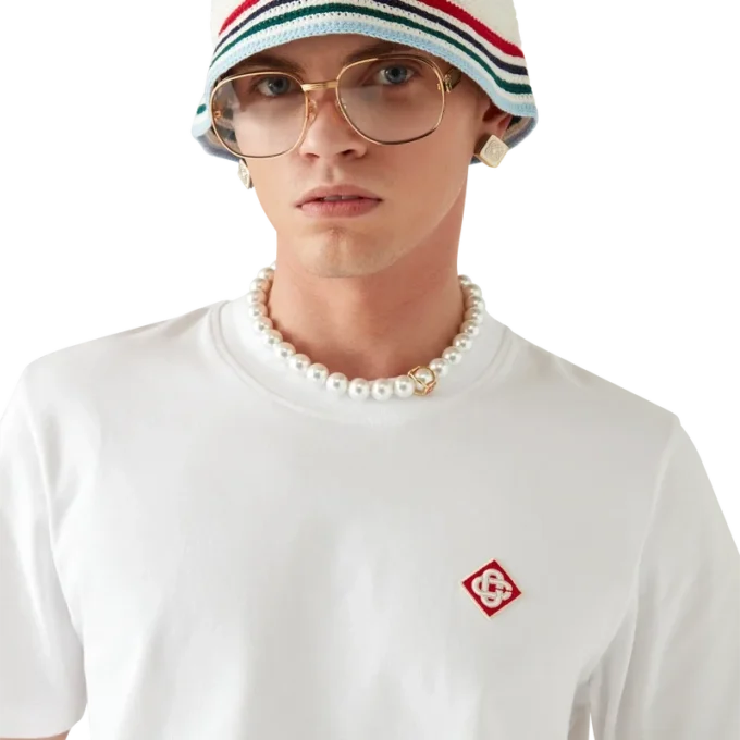 T-shirt met korte mouwen en diamantlogo