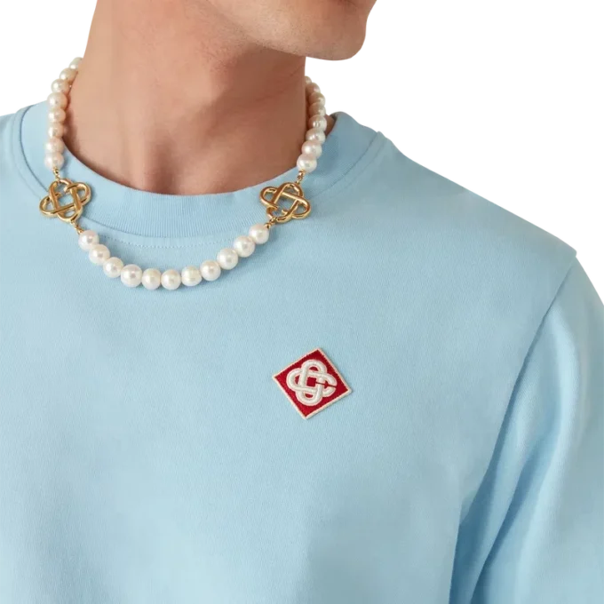 T-shirt met korte mouwen en diamantlogo T-shirt met korte mouwen en diamantlogo