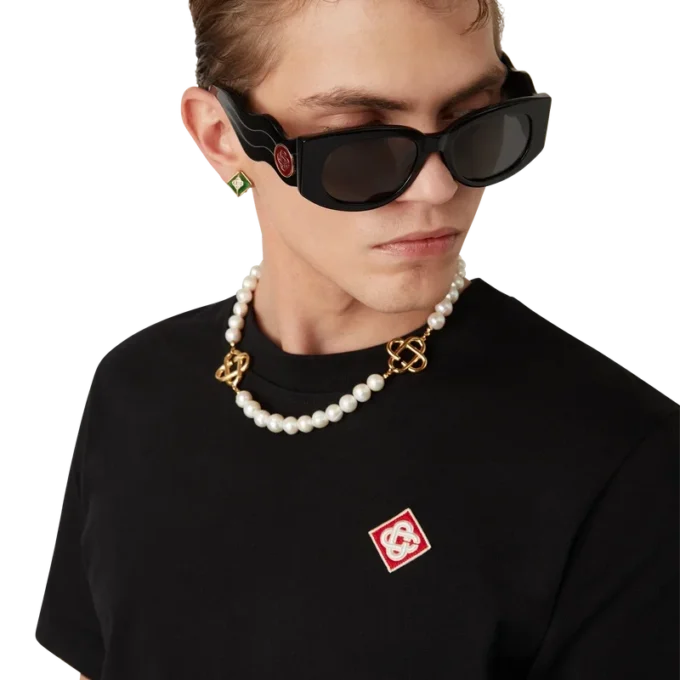 T-shirt met korte mouwen en diamantlogo