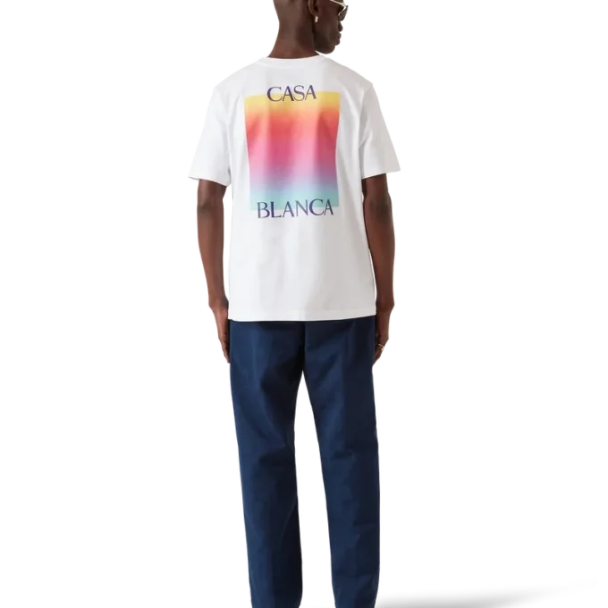 T-shirt met korte mouwen en Gradient Square-logo