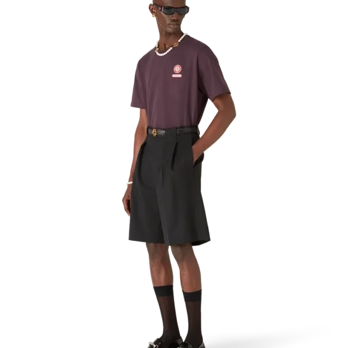 T-shirt met korte mouwen en logopatch