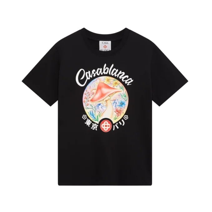 T-shirt met paddestoelembleem