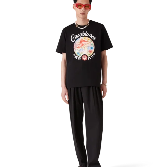 T-shirt met paddestoelembleem