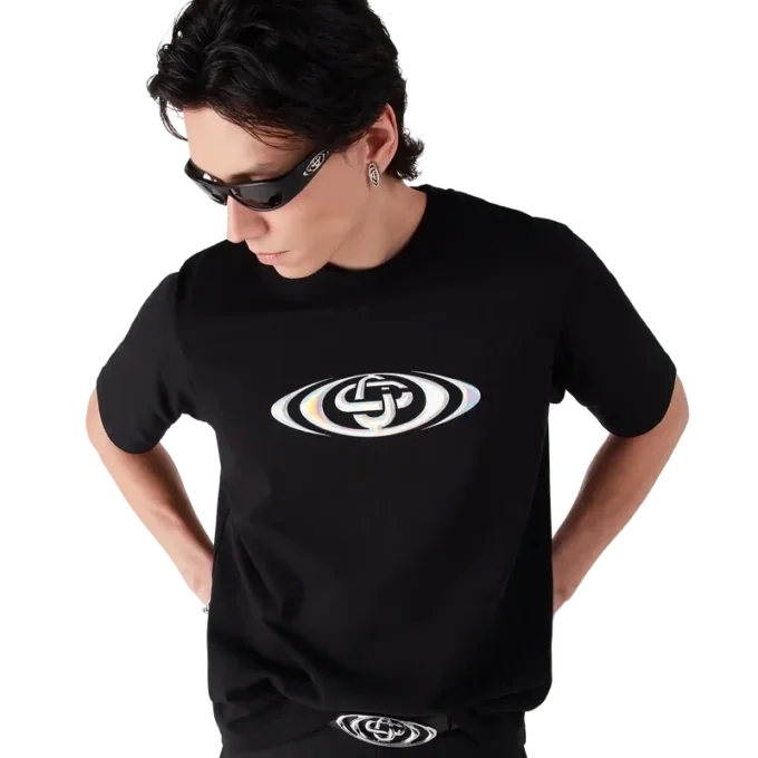 T-shirt met Warped-logo en korte mouwen