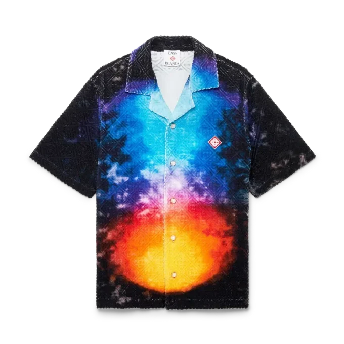 T-shirt van badstof met kleurverloop