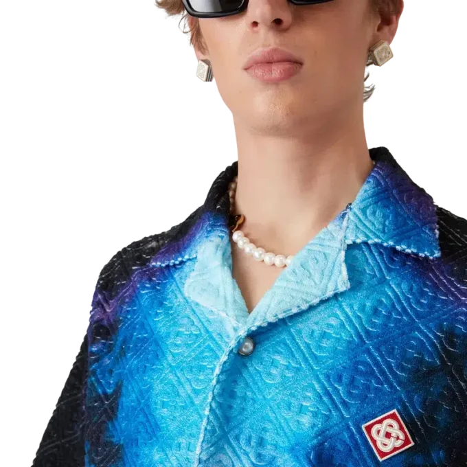 T-shirt van badstof met kleurverloop