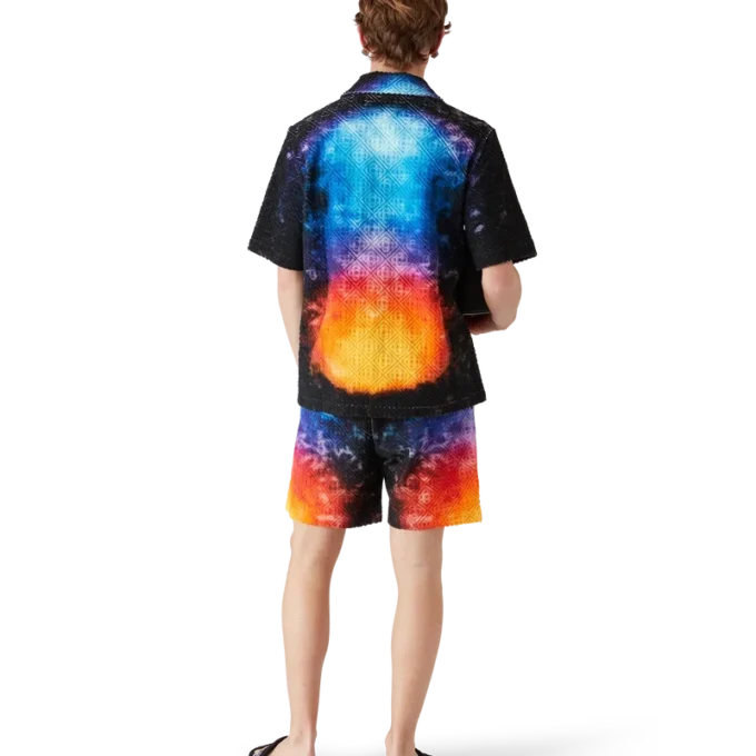 T-shirt van badstof met kleurverloop