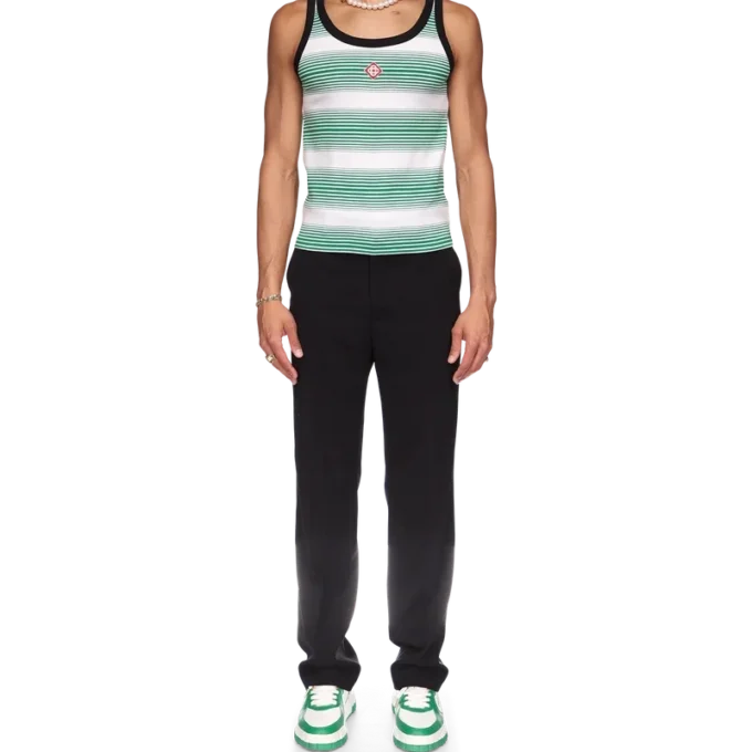 Tanktop met gestreepte rand