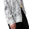 Tattoo zijden overhemd met lange mouwen