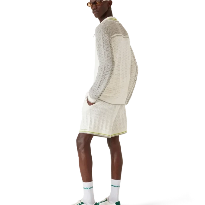 Tennis Bouclé poloshirt met lange mouwen