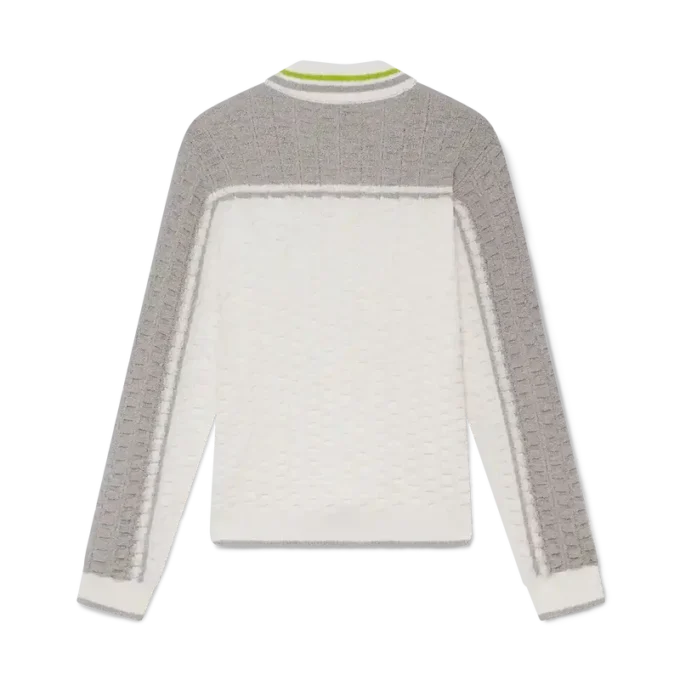 Tennis Bouclé poloshirt met lange mouwen