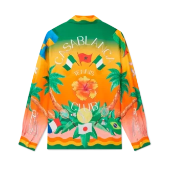 Tennis Club En Fleur zijden overhemd