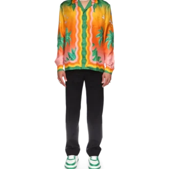 Tennis Club En Fleur zijden overhemd