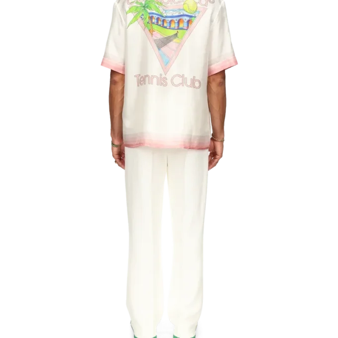 Tennis Club Icon zijden overhemd met korte mouwen