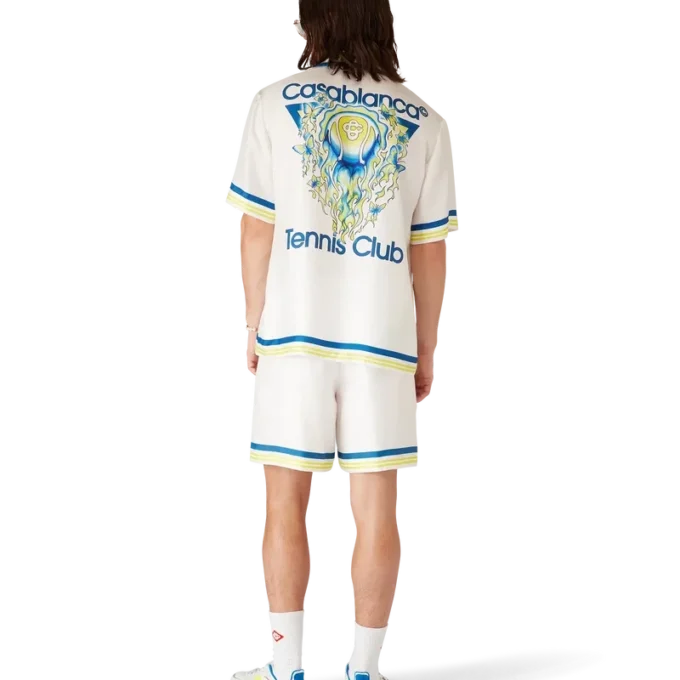 Tennis Club zijden overhemd met korte mouwen