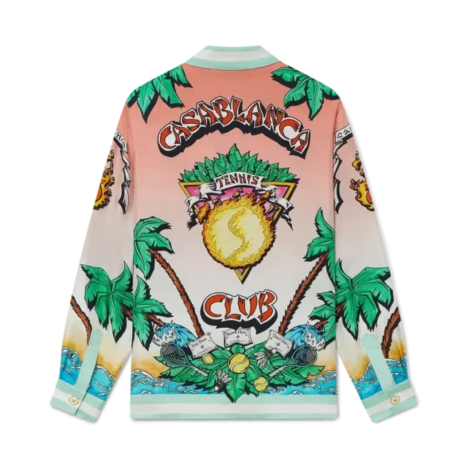 Tennis Club zijden overhemd met lange mouwen Tennis Club zijden overhemd met lange mouwen