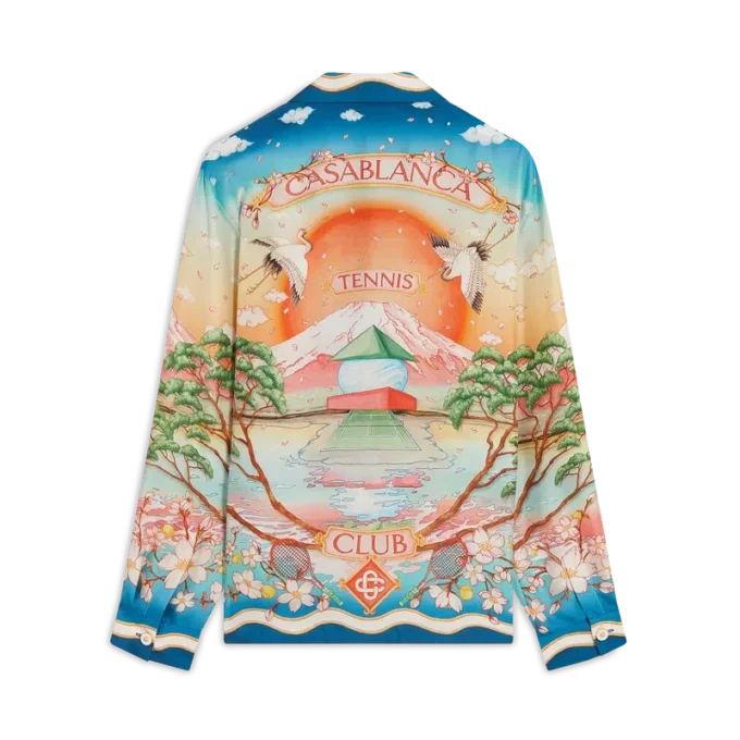 Tennis Club zijden overhemd met lange mouwen Tennis Club zijden overhemd met lange mouwen