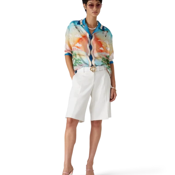 Tennis Club zijden overhemd met lange mouwen Tennis Club zijden overhemd met lange mouwen