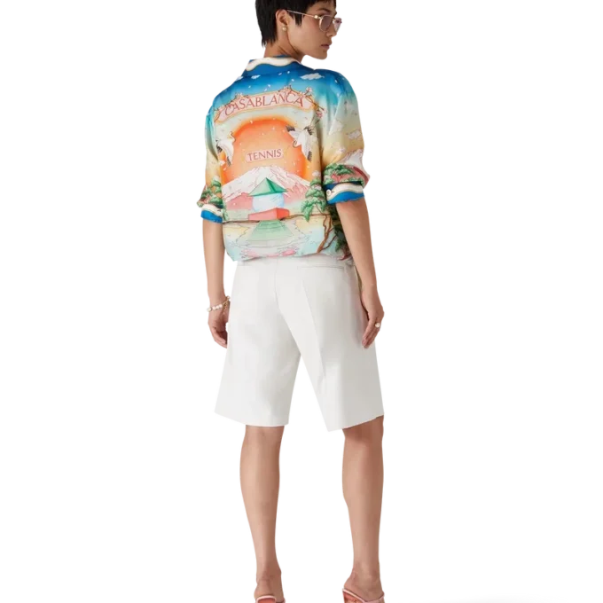 Tennis Club zijden overhemd met lange mouwen Tennis Club zijden overhemd met lange mouwen