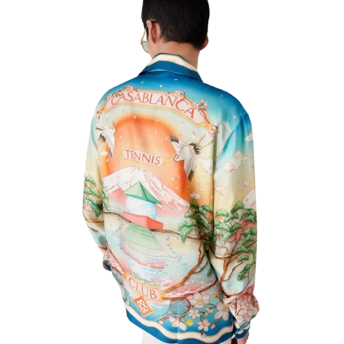 Tennis Club zijden overhemd met lange mouwen Tennis Club zijden overhemd met lange mouwen