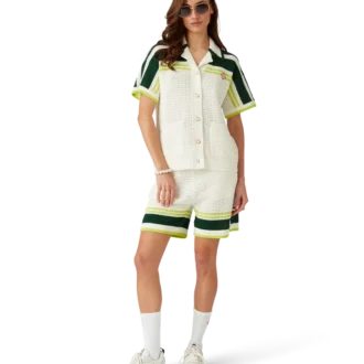 Tennis-gehaakte Shorts