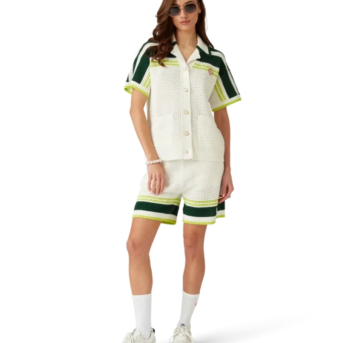 Tennis-gehaakte Shorts