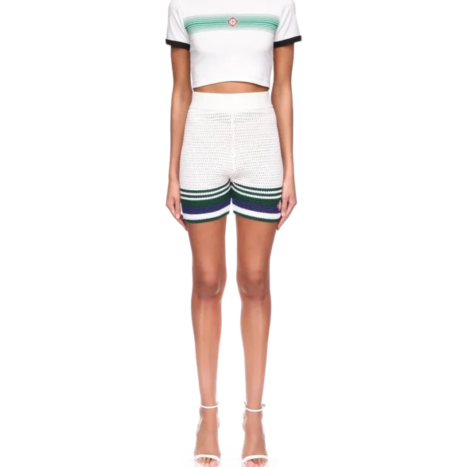 Tennis-gehaakte Shorts