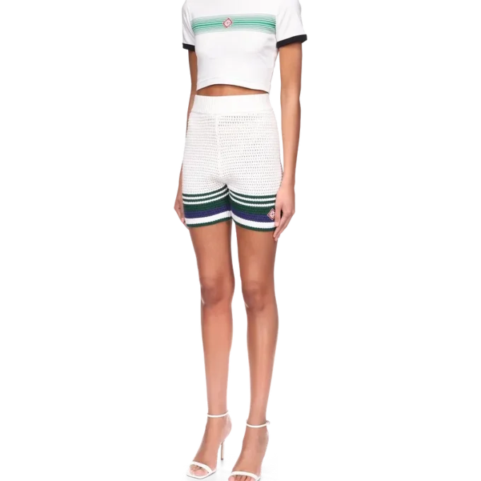 Tennis-gehaakte Shorts