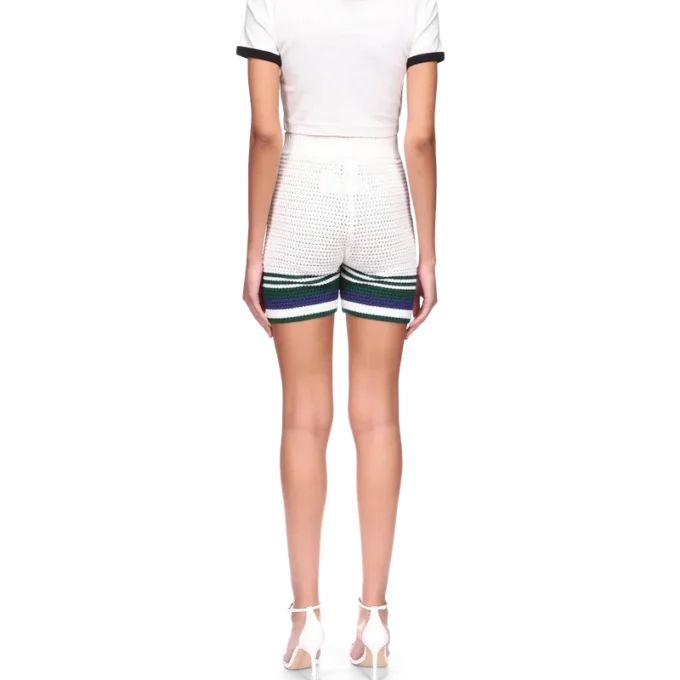 Tennis-gehaakte Shorts