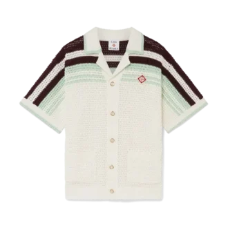 Tennis katoen gehaakt overhemd met korte mouwen