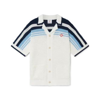 Tennis katoen gehaakt overhemd met korte mouwen