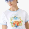 Tennis Landscape Ringer T-shirt met korte mouwen