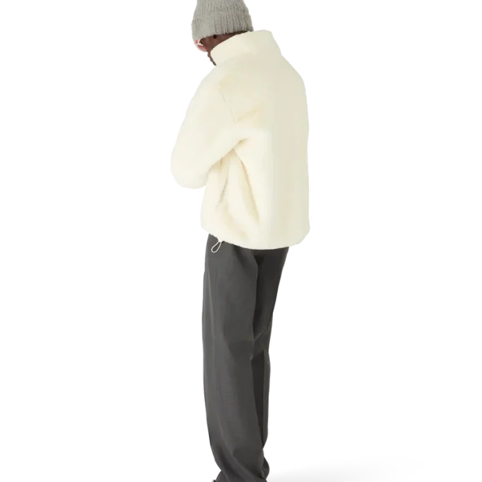 Tennis Mascot jasje met kwartritssluiting en imitatiebont Tennis Mascot jasje met kwartritssluiting en imitatiebont