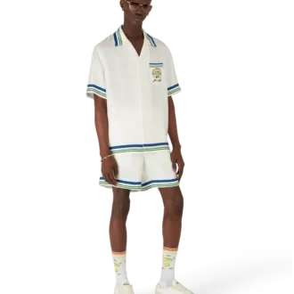 Tennis Mascot kortmouwig zijden twill overhemd