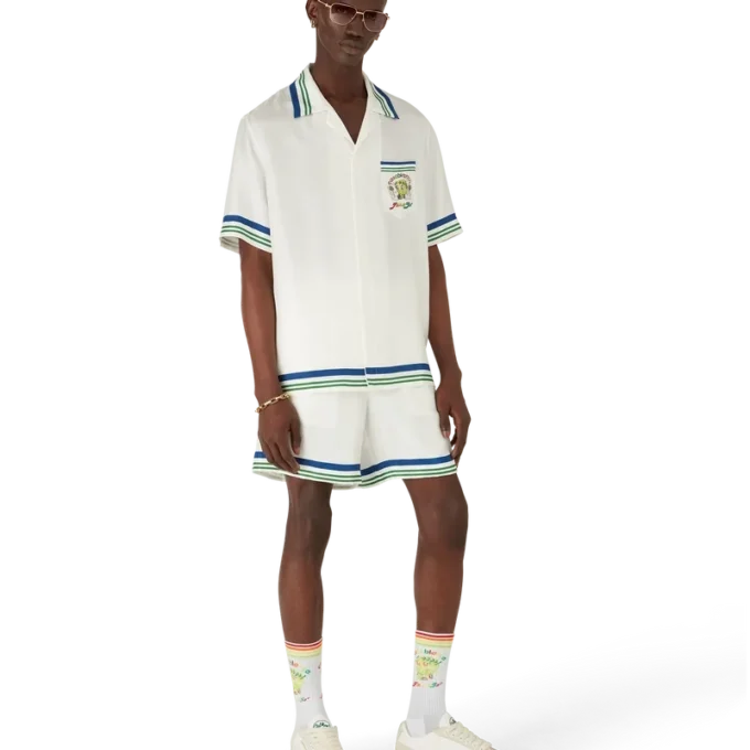 Tennis Mascot kortmouwig zijden twill overhemd Tennis Mascot kortmouwig zijden twill overhemd