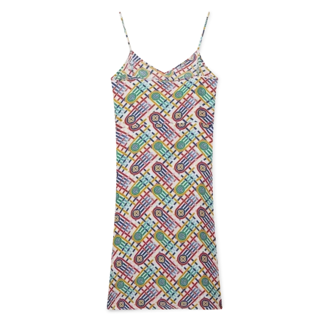 Tennis Monogram zijden slipjurk