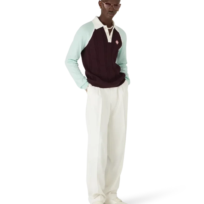 Tennis-polo met lange mouwen