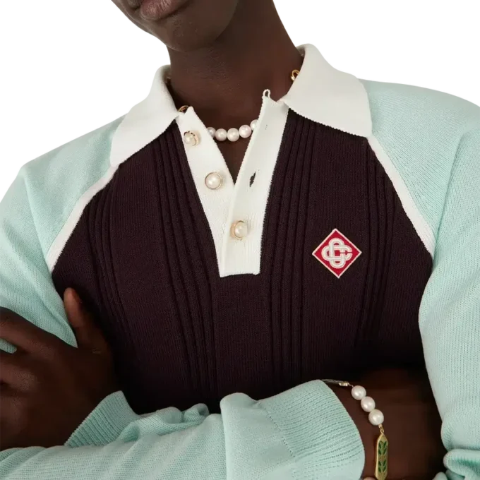 Tennis-polo met lange mouwen