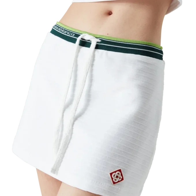 Tenniskleding van gestructureerd velours-rok