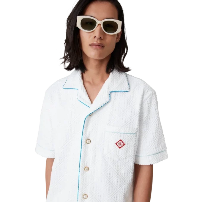 Tennisstripen badstof overhemd