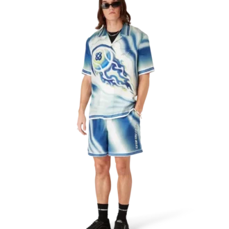 The Art of the Serve zijden overhemd met korte mouwen