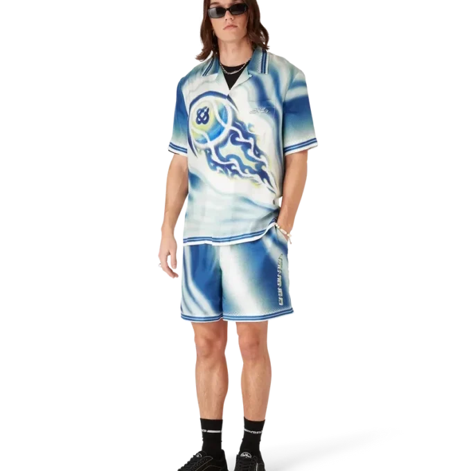 The Art of the Serve zijden overhemd met korte mouwen