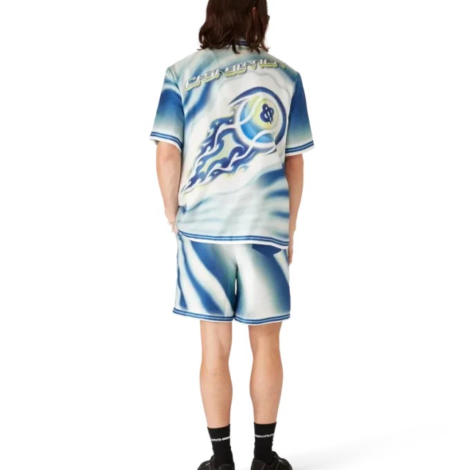 The Art of the Serve zijden overhemd met korte mouwen