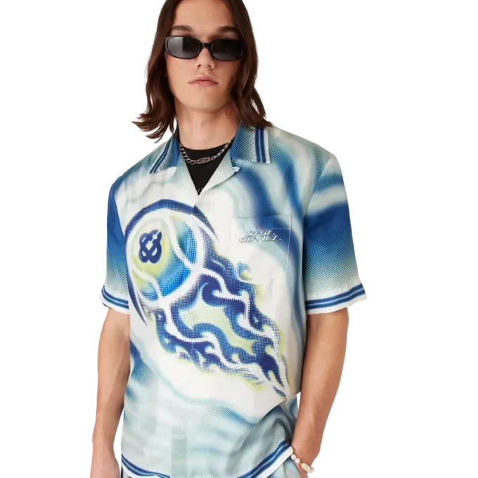 The Art of the Serve zijden overhemd met korte mouwen