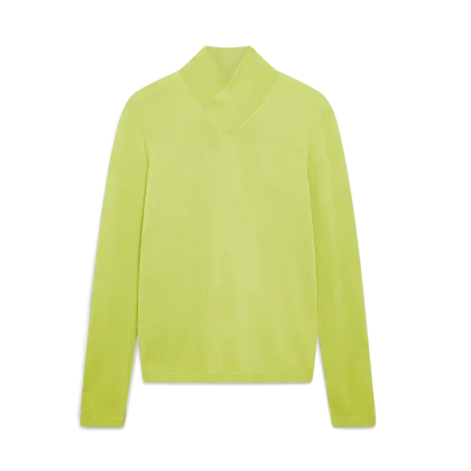 Top met col van merinowol Top met col van merinowol