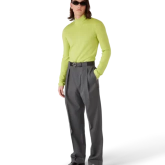 Top met col van merinowol Top met col van merinowol