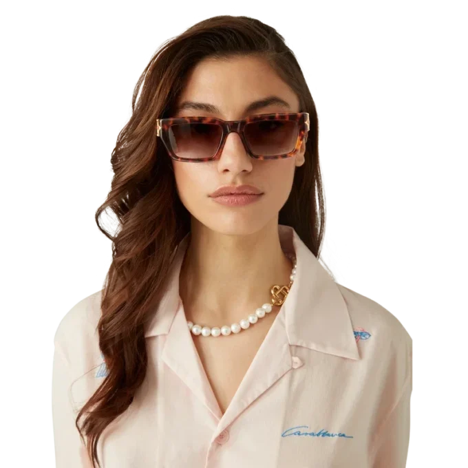 Tortoiseshell de Square Metope zonnebril Tortoiseshell de Square Metope zonnebril