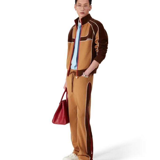 Trainingsbroek met chenille panelen