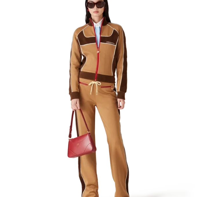 Trainingsbroek met chenille panelen